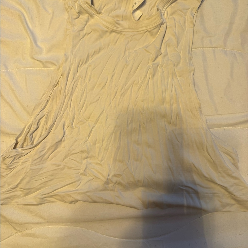 Women's Cream Sleeveless Top